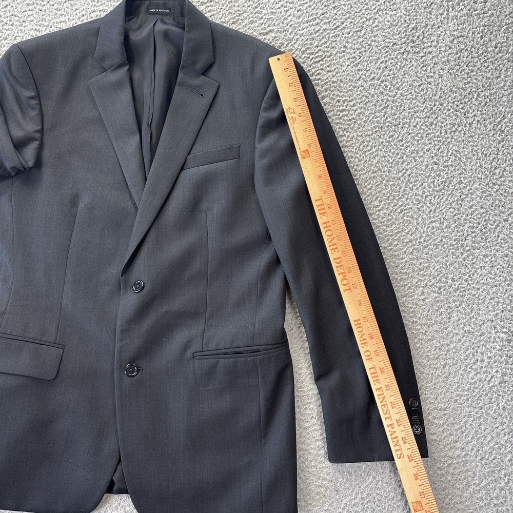 John Varvatos Loft Blazer Mens 38R Dark Gray Blend Blazer Sports Coat Jacket - Picture 9 of 16